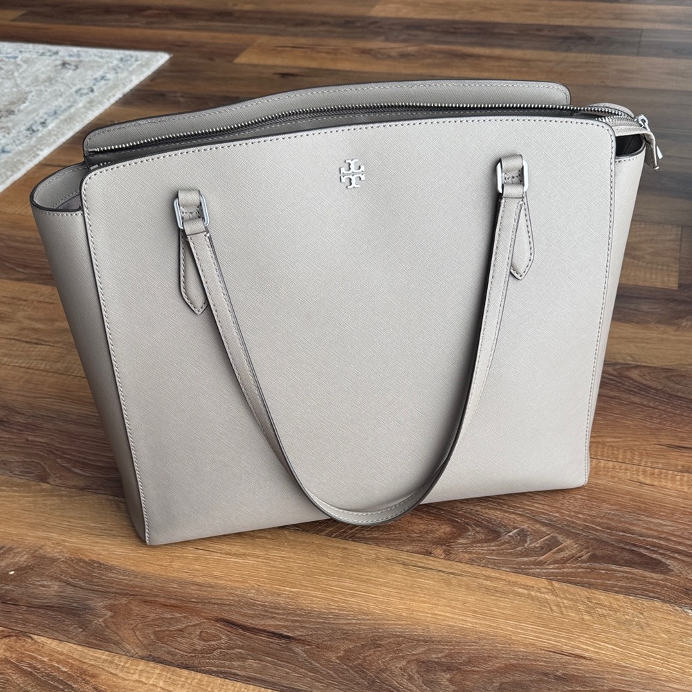 Tory Burch Light Gray Tote Bag